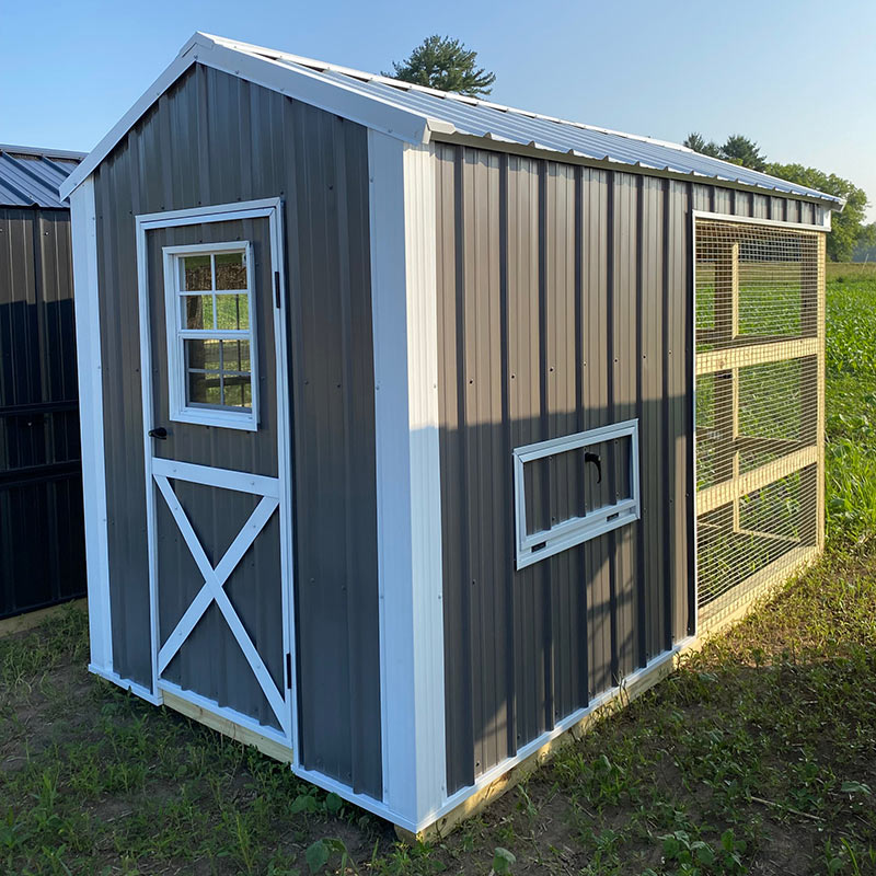 Driftless Outdoors Countryside Chicken Coop 6x12' gray white