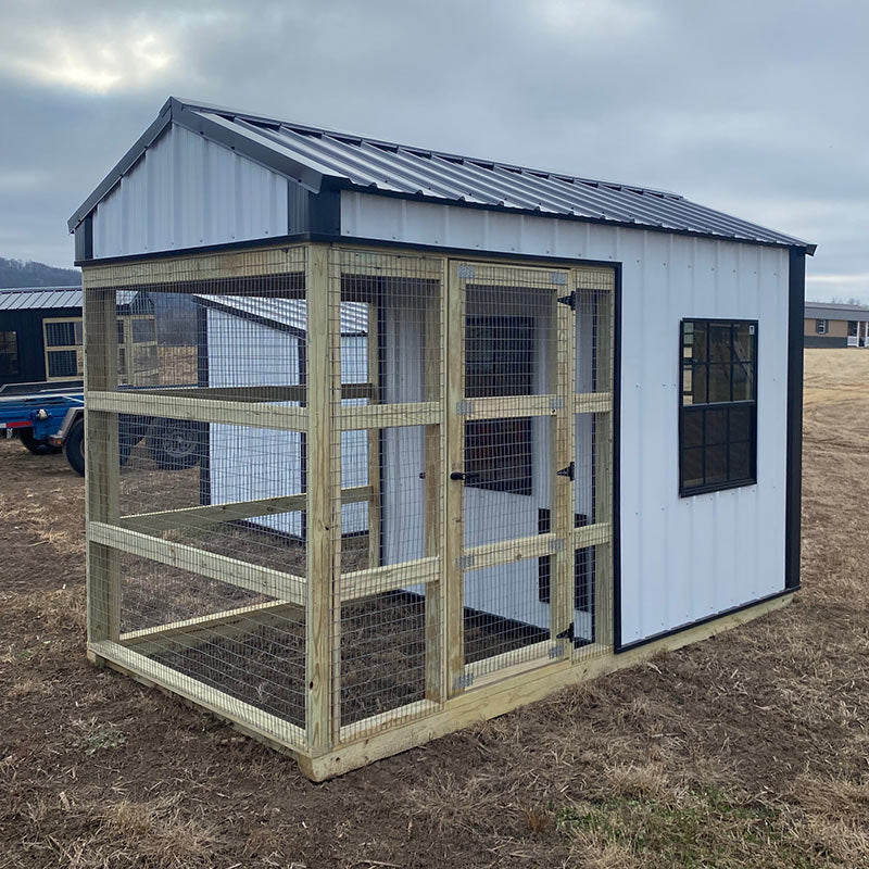 Driftless Outdoors Countryside Chicken Coop 6x12' white black