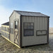 Driftless Outdoors 8’ x 20’ Country Vibe Coop with Run gray and black