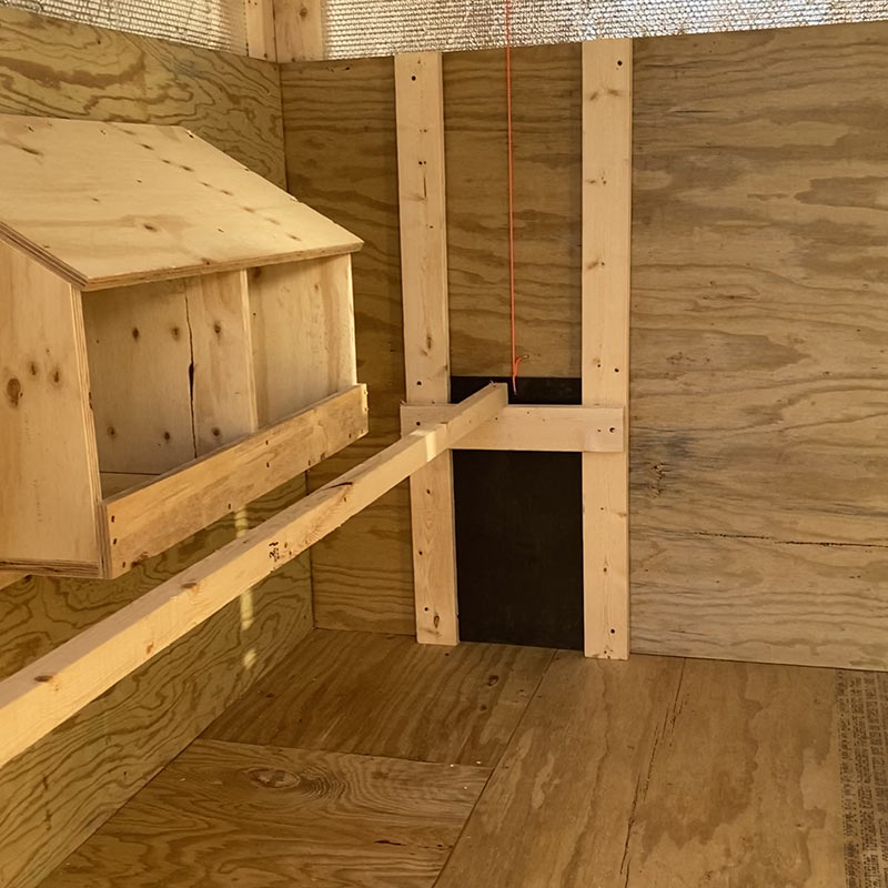 Driftless Outdoors Homestead Chicken Coop 8 x 16' inside