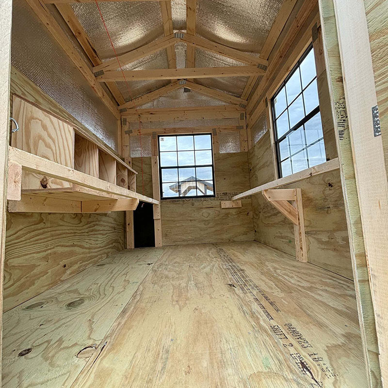 Driftless Outdoors Country Coop 6 x 8' White inside