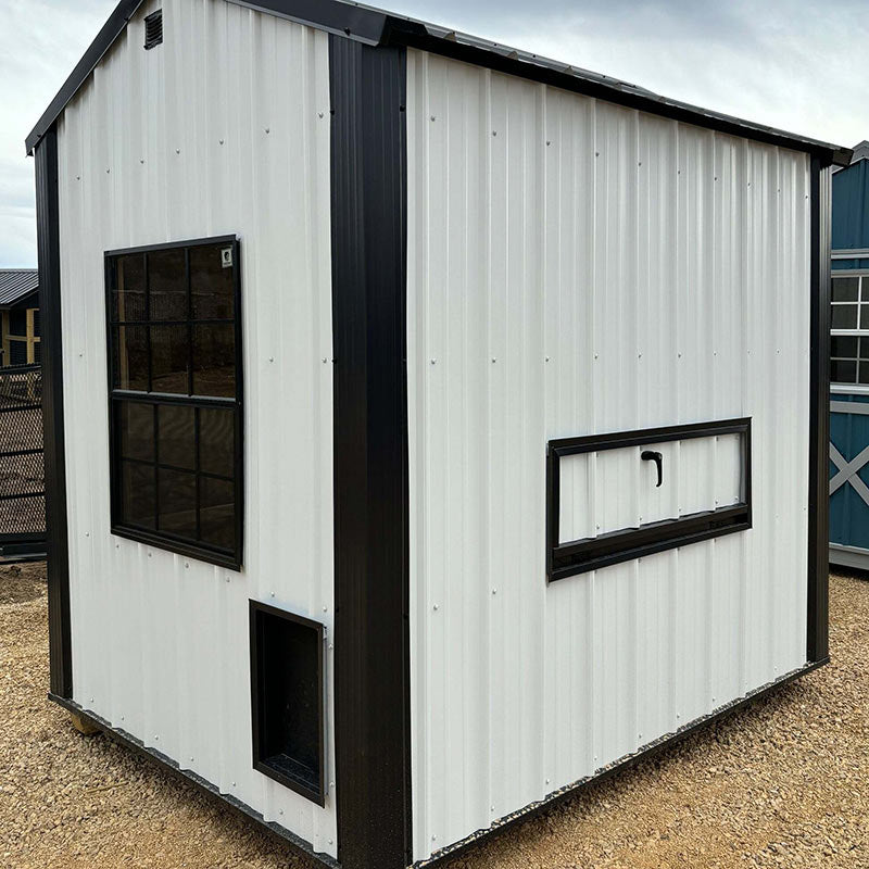 Driftless Outdoors Country Coop 6 x 8' White side with egg access