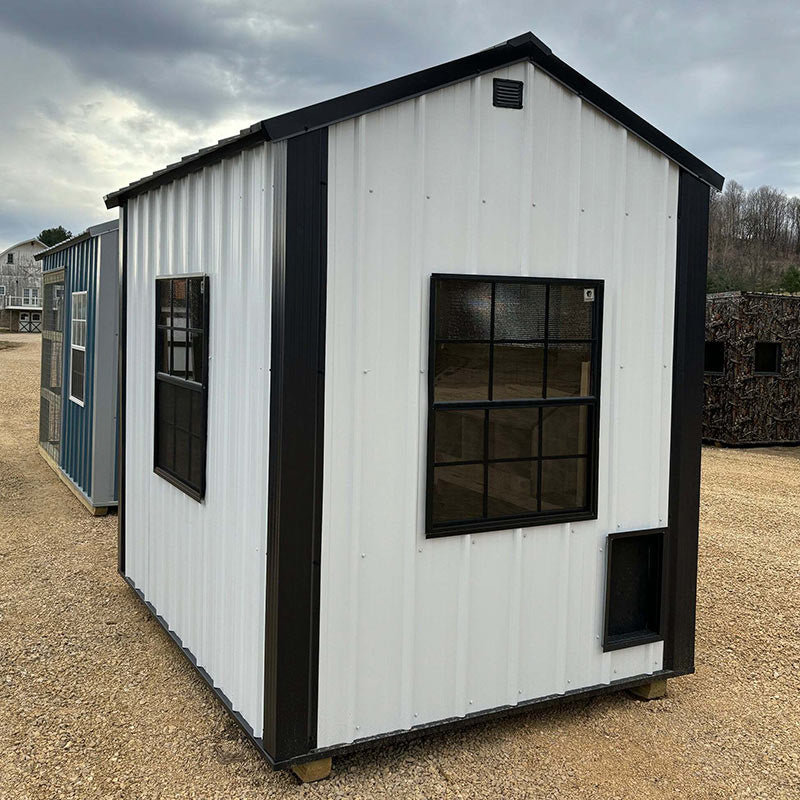 Driftless Outdoors Country Coop 6 x 8' White end with window