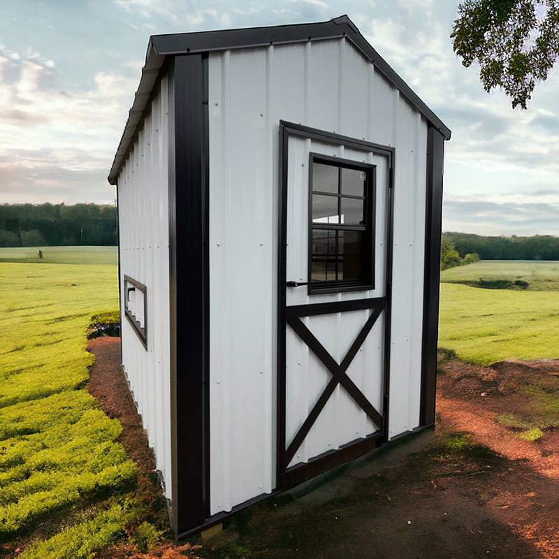 Driftless Outdoors Country Coop 6 x 8' White front door and side
