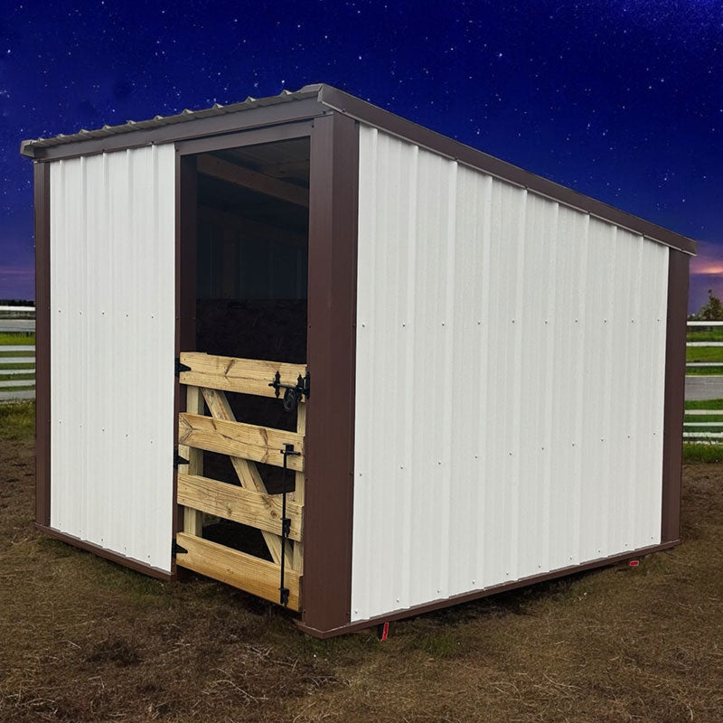 Driftless Outdoors 6’ x 8’ Shelter with Gate white and brown