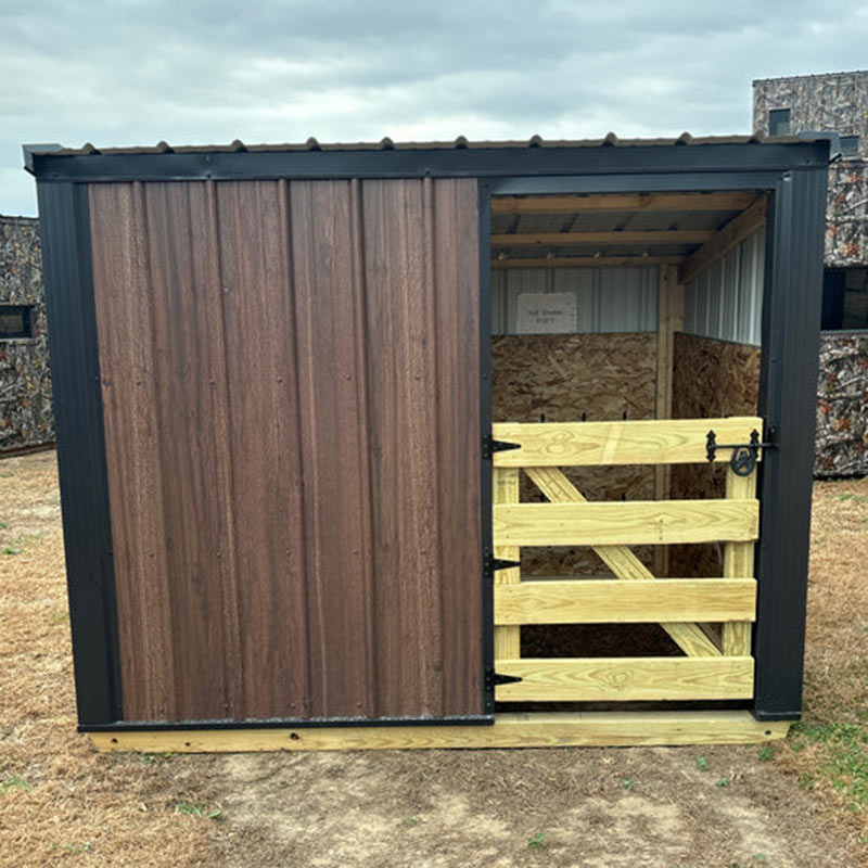 Driftless Outdoors 6’ x 8’ Shelter with Gate brown and black