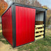 Driftless Outdoors 8’ x 8’ Shelter with Gate red and black with gate