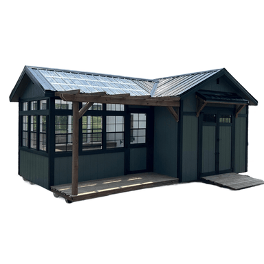 Driftless Outdoors Shed & Greenhouse Deluxe Combo 12 x 20 ft front