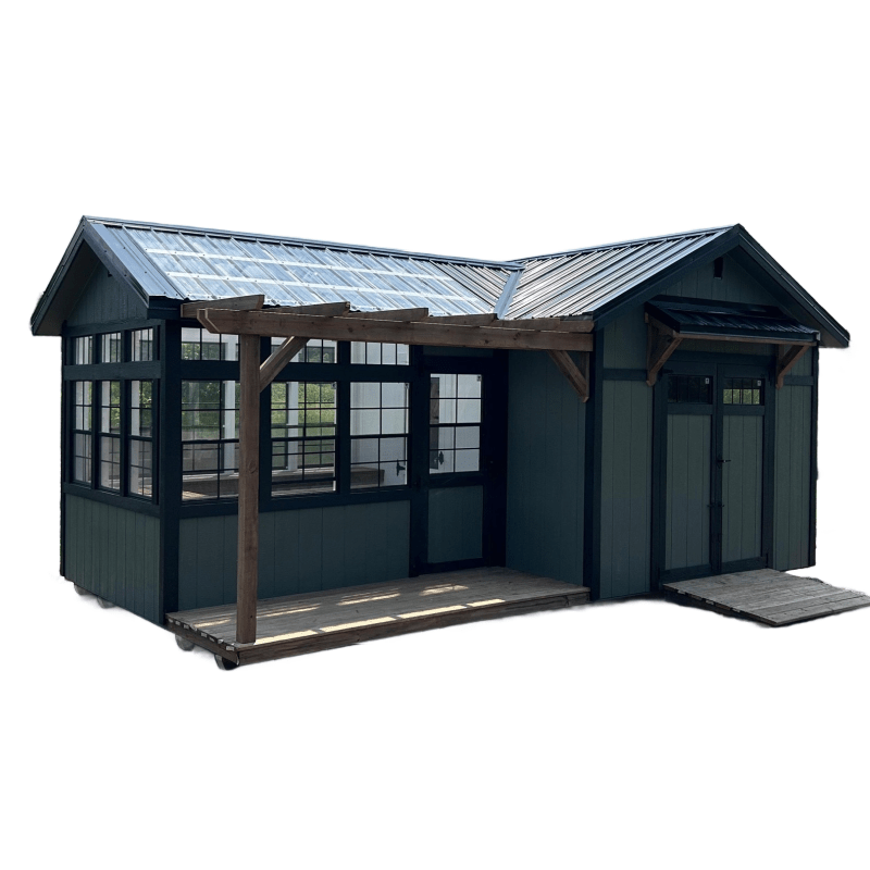 Driftless Outdoors Shed & Greenhouse Deluxe Combo 12 x 20 ft front