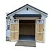 Driftless Outdoors Shed & Greenhouse Deluxe Combo 12 x 20 ft front doors open