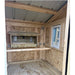 Driftless Outdoors LP Homestead 4' x 9' Chicken Coop inside view with nesting box and roost