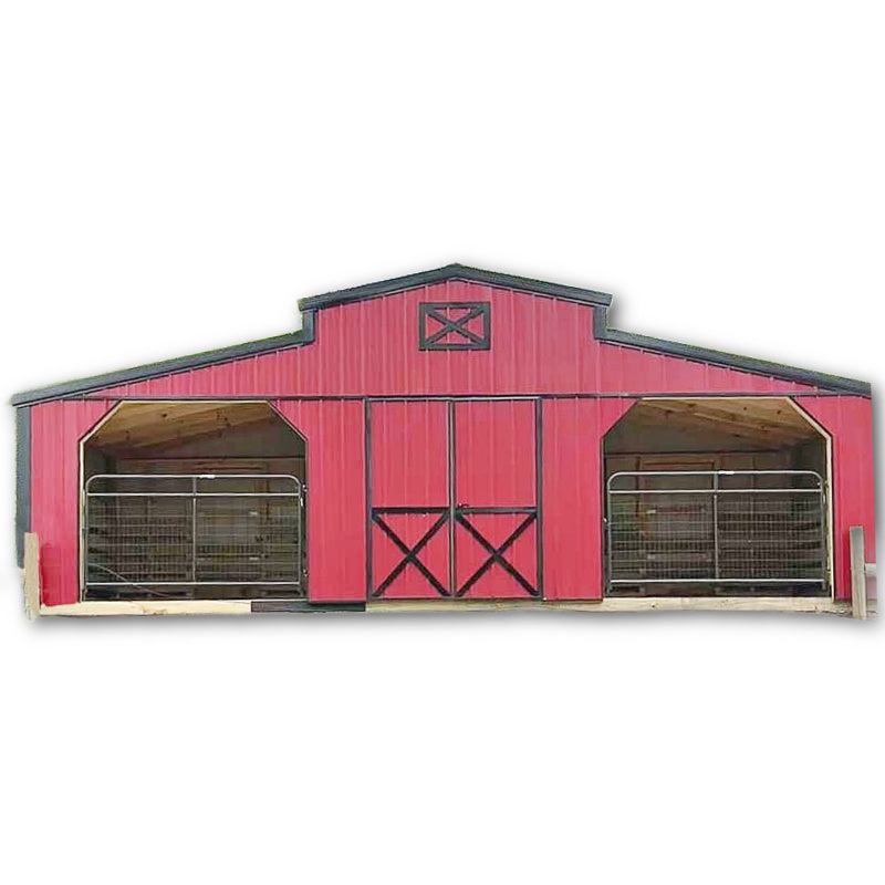Driftless Outdoors 12’ x 30’ Kentucky Style Barn red and black