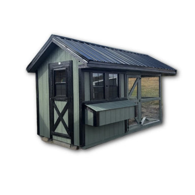 Driftless Outdoors 6’ x 14’ LP Deluxe Country Lane Chicken Coop sage