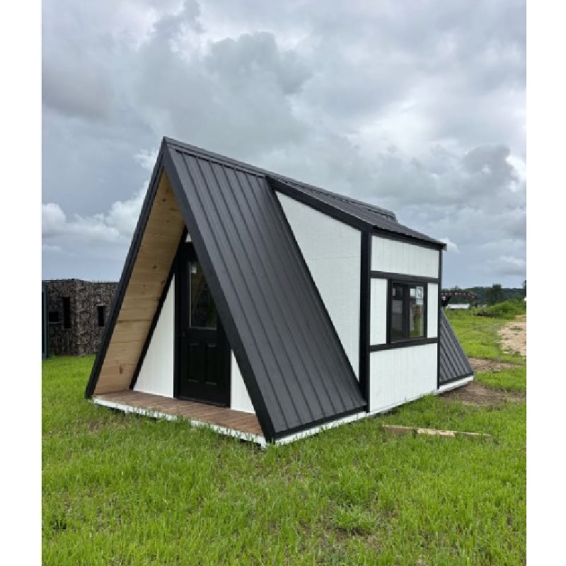 Driftless Outdoors A-Frame Cabin Playhouse side view