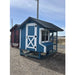 Driftless Outdoors Country Lane Chicken Coop and Run 6 x 10' blue LP and white trim
