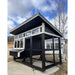 Prairie Lane Elevated Chicken Coop with Run | Driftless Outdoors front and side view of run