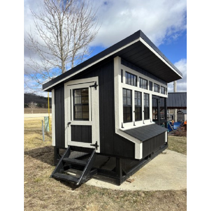 Prairie Lane Elevated Chicken Coop with Run | Driftless Outdoors front and side view