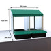 EggHouse freestanding chicken nesting box with galvanized legs and dual roll-out trays