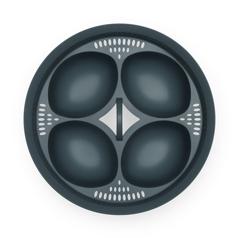 Kitchen Egg Steamer Food PP Egg Holder 4-Hole Egg Steamer High Temperature Resistant Egg Boiler