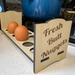 Farmhouse Wooden Egg Holder with Funny Engraving