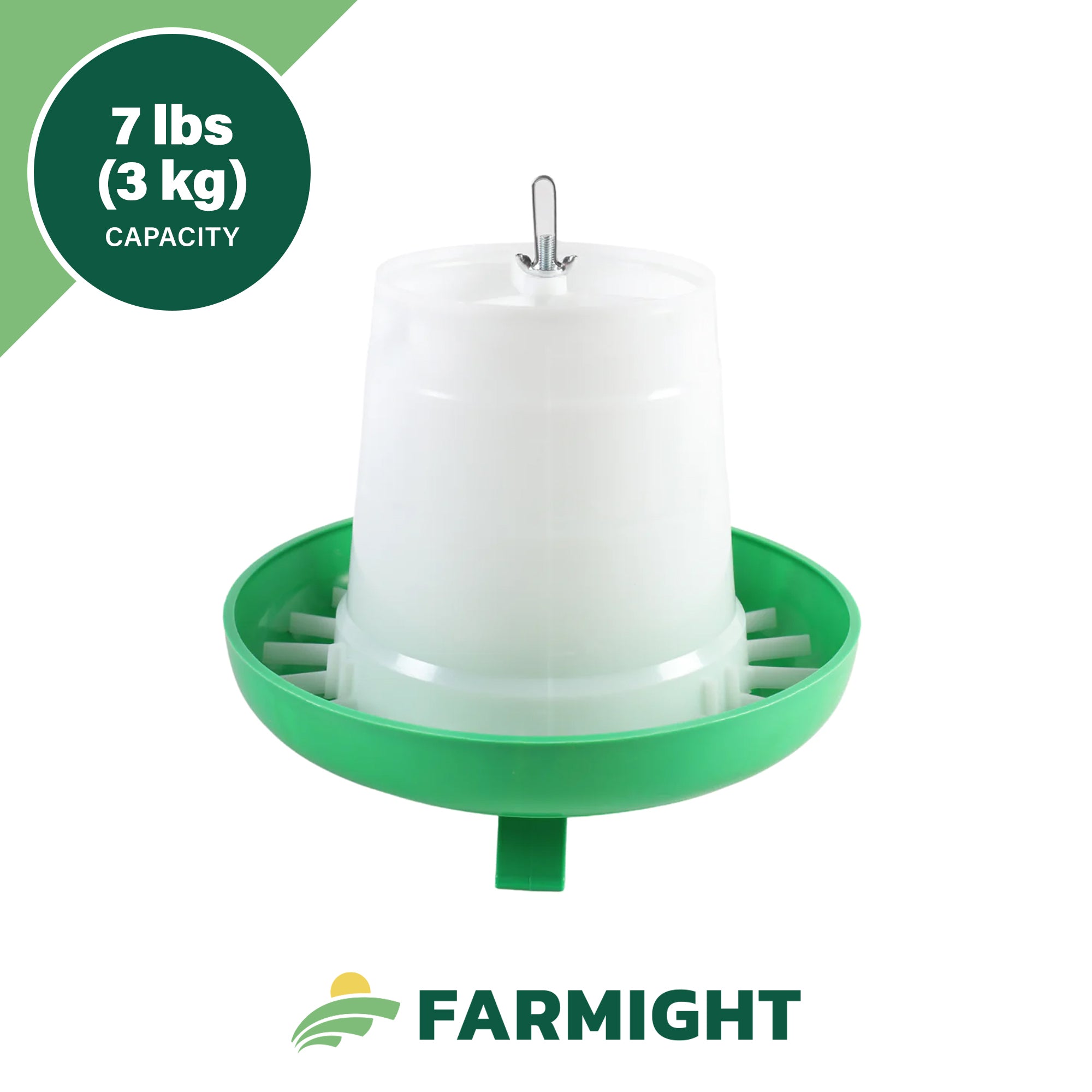 My Pet Chicken Farmight Open Top Hanging Feeder with Legs, 2 colors, 3 sizes 3kg capacity