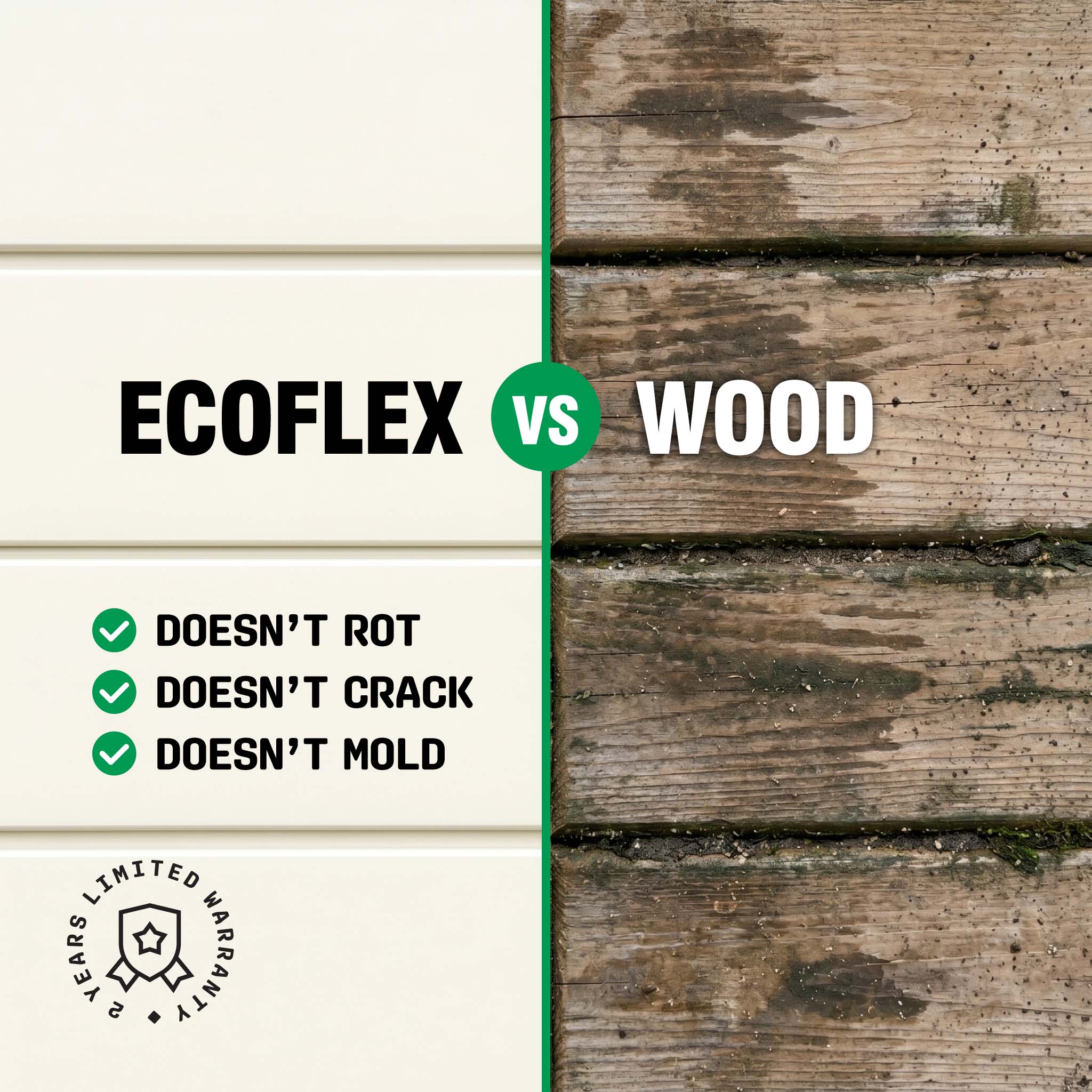 FlockRight weather-resistant chicken coop made from durable EcoFlex composite material.