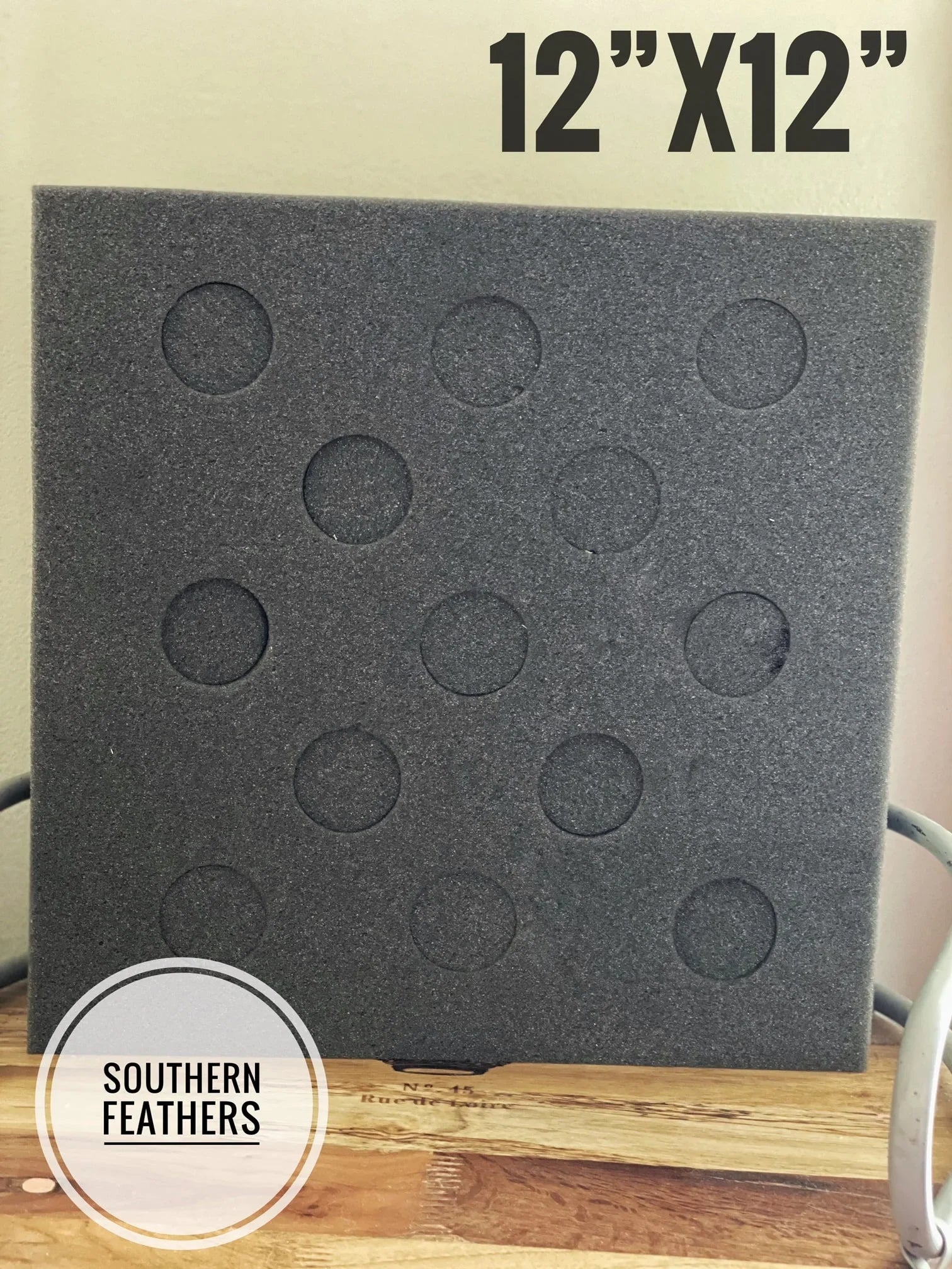 Foam egg shipping insert with 13 chicken egg openings