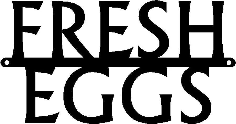 The Metal Peddler Fresh Eggs: Chicken Theme Metal Sign