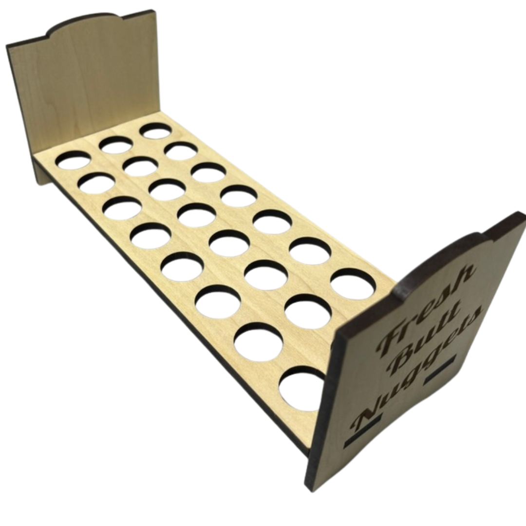 Fresh Butt Nuggets quail egg countertop holder for up to 24 eggs