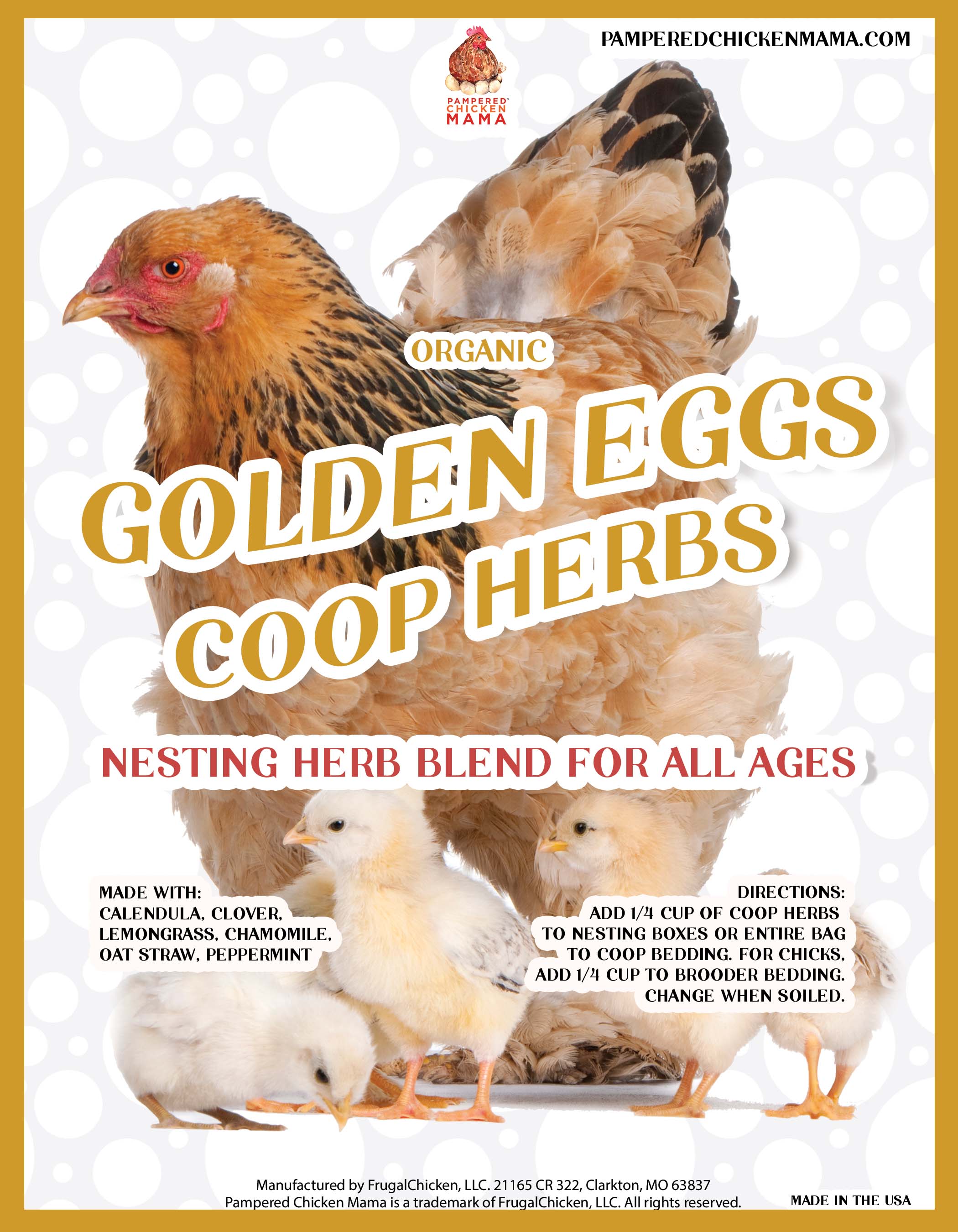 Golden Eggs Coop Nesting Herbs