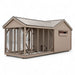 Gable Roof Coop with Feed Room A820RGC | Hen House Collection back and side of run