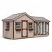 Gable Roof Coop with Feed Room A820RGC | Hen House Collection front