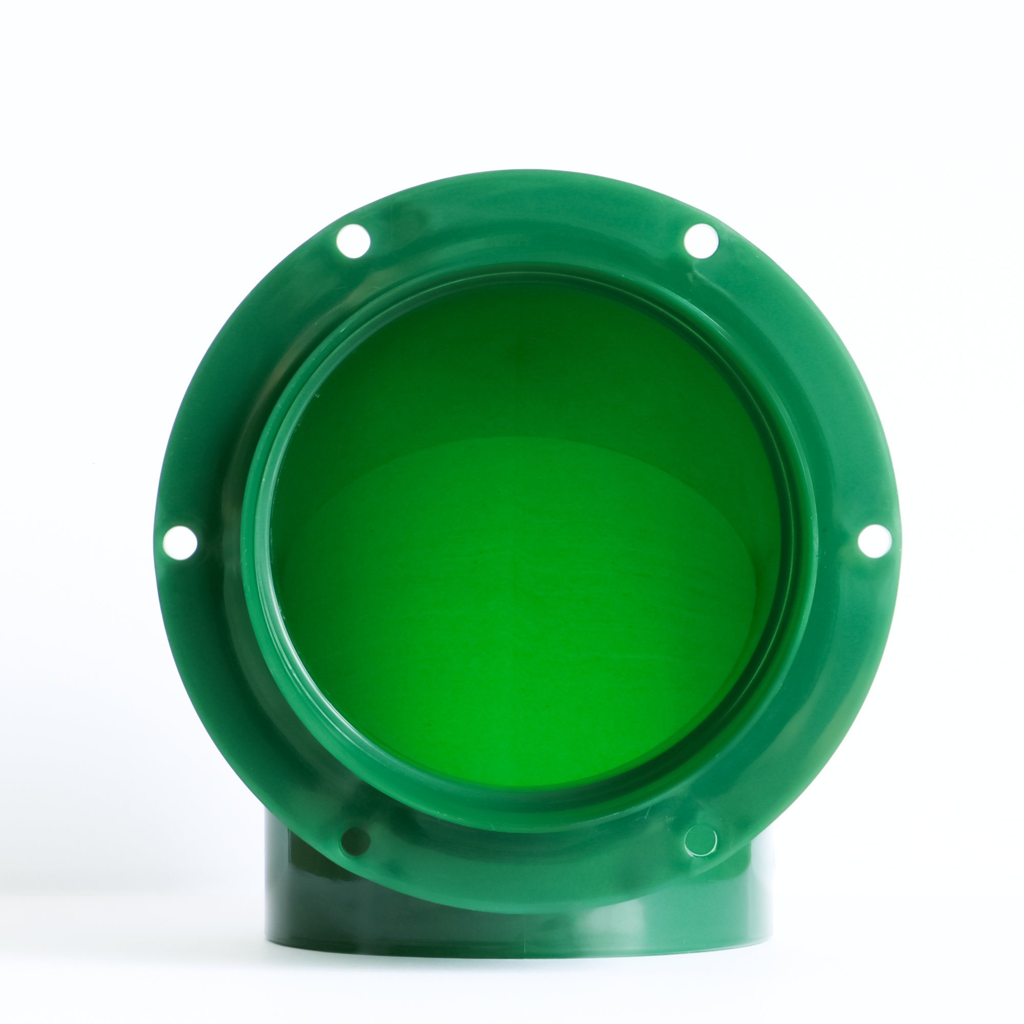Green 85 mm poultry feeder port kit for homemade chicken feeding setups