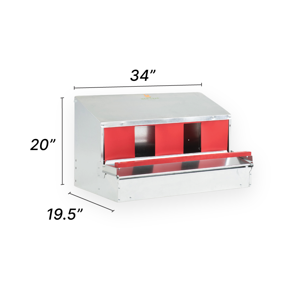 HenGear Nesting Box Medium Rollout & Reversible Design | 32 Chickens