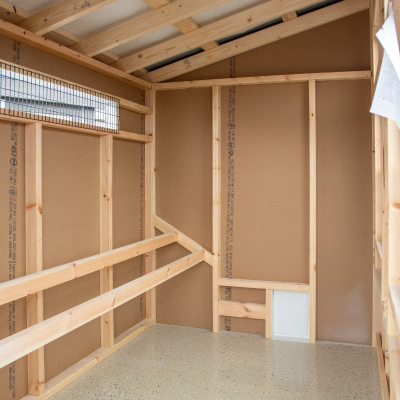 HHC L58 Chicken Coop Interior with Roost Bars, Ventilation, and Chicken Door