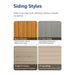 HHC choose from board and batten, LP, tongue and groove, or LP lap siding
