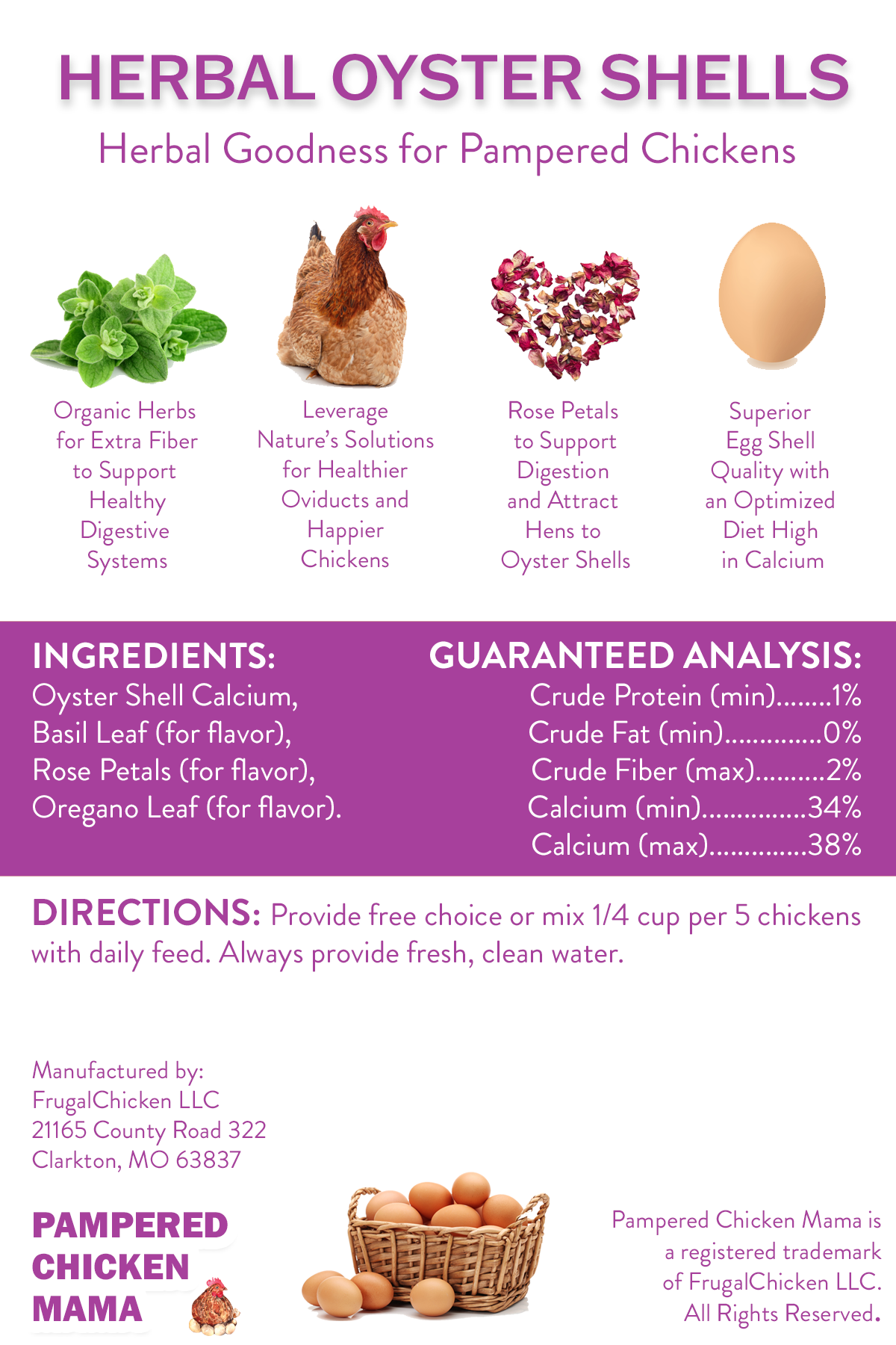 Pampered Mama Chicken Herbal Oyster Shells