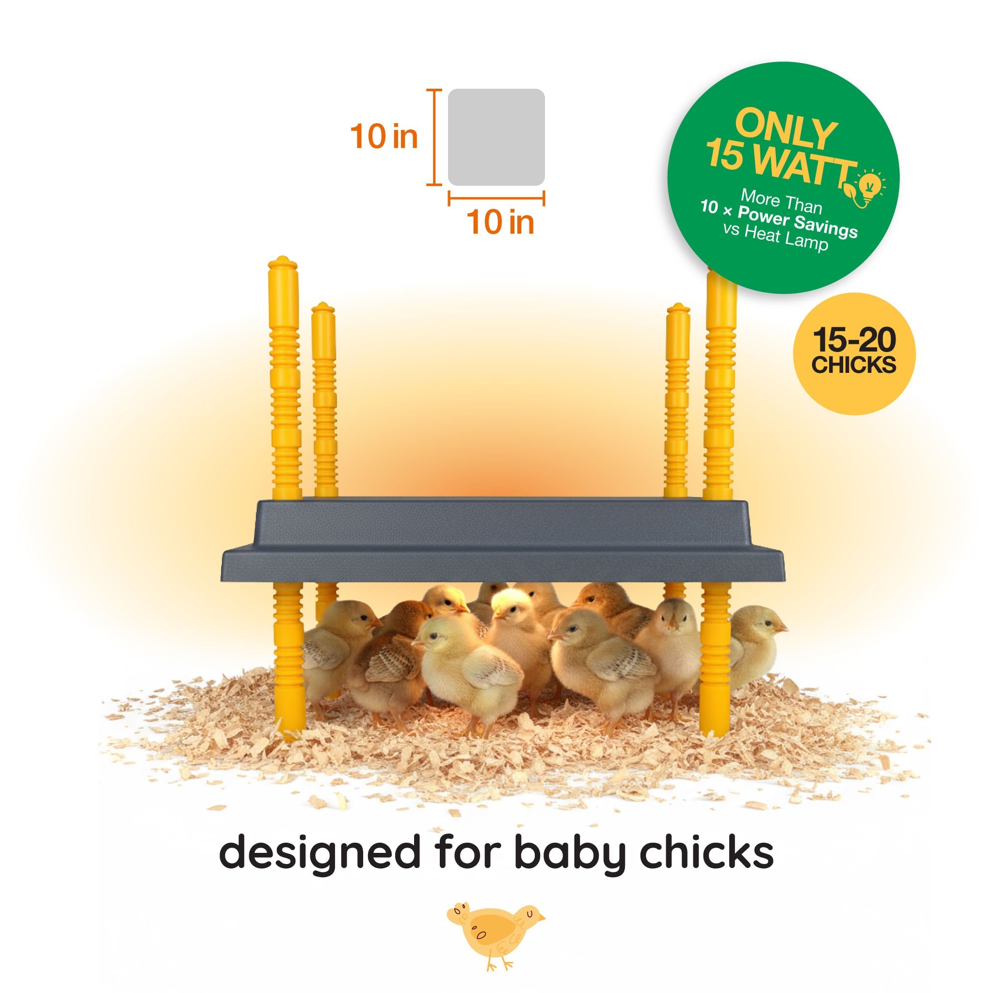Warmzy Heating Plate (10" x 10") 15-20 chicks heating plate