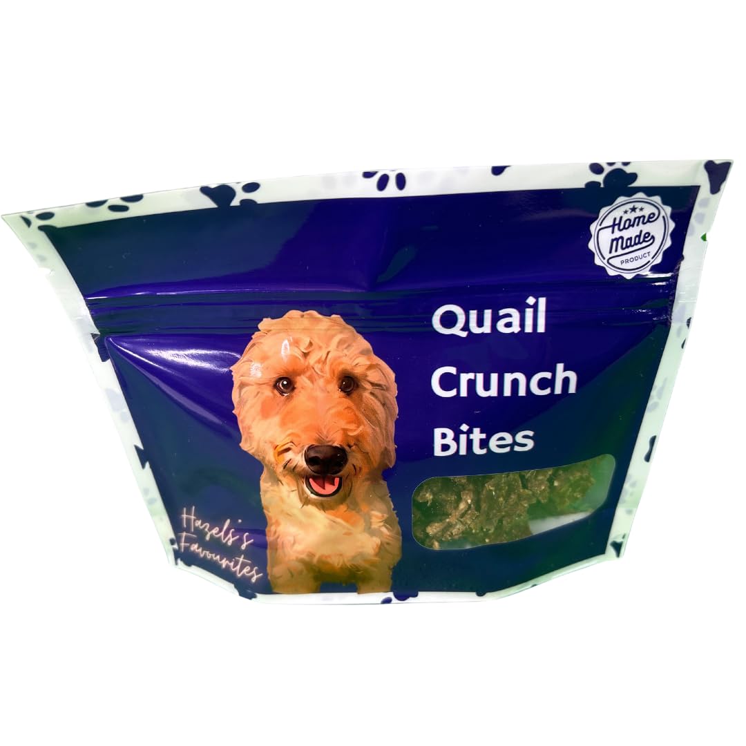 Hazels's Favourites Home Made Quail Crunch Bites Front Packaging