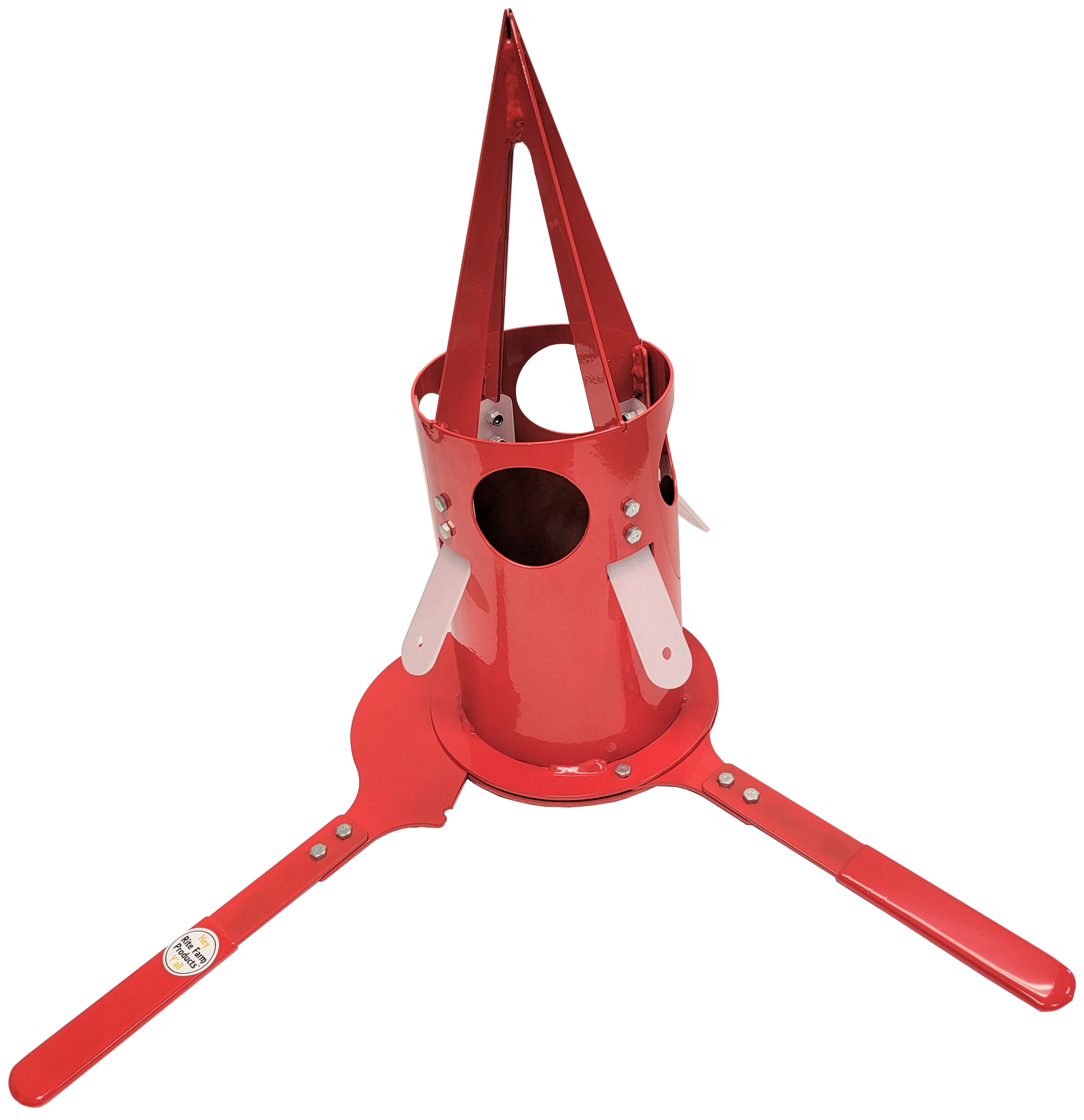 Heavy-duty FIBC bulk bag dispenser for feed and grain