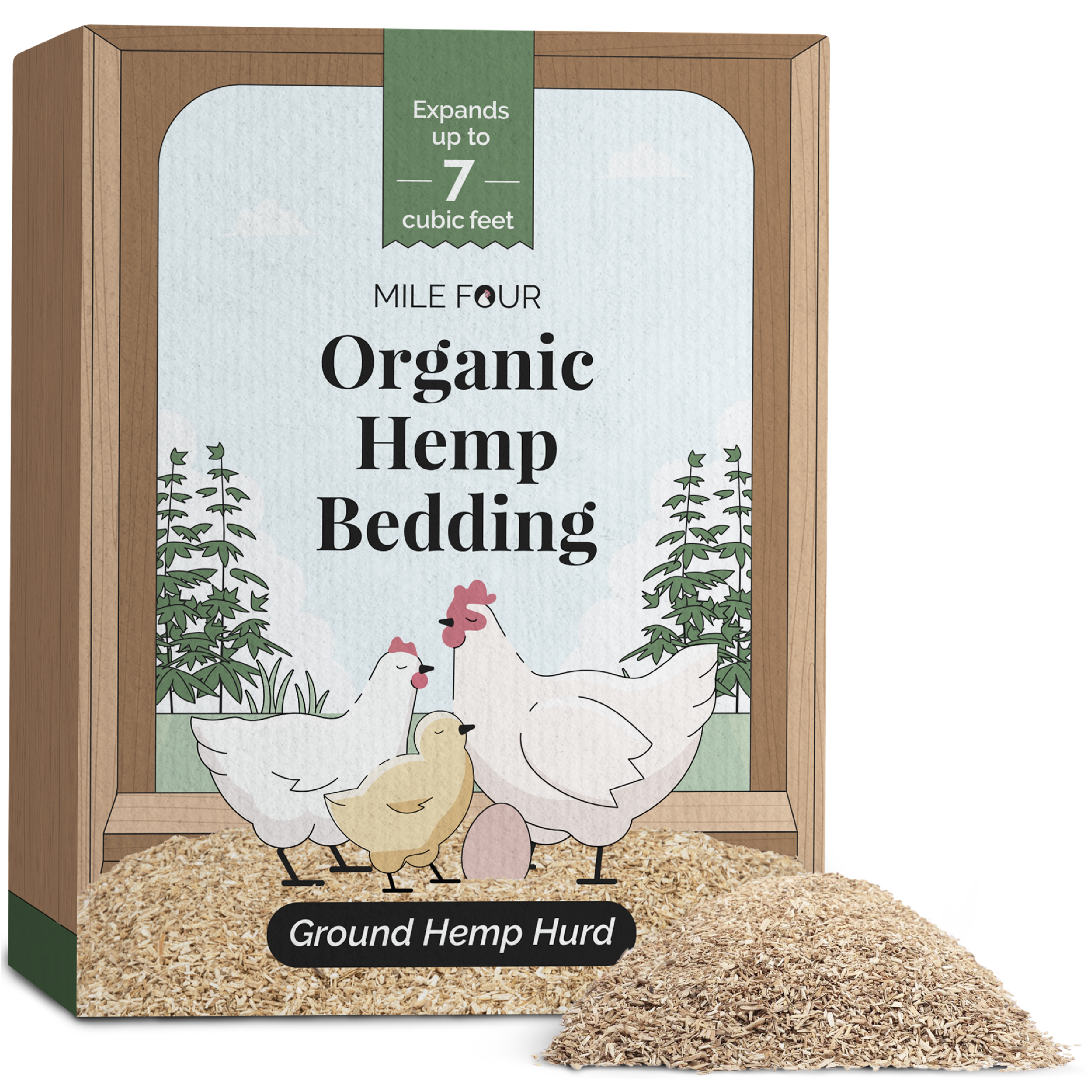 Mile Four Hemp Bedding for Chicken Coops