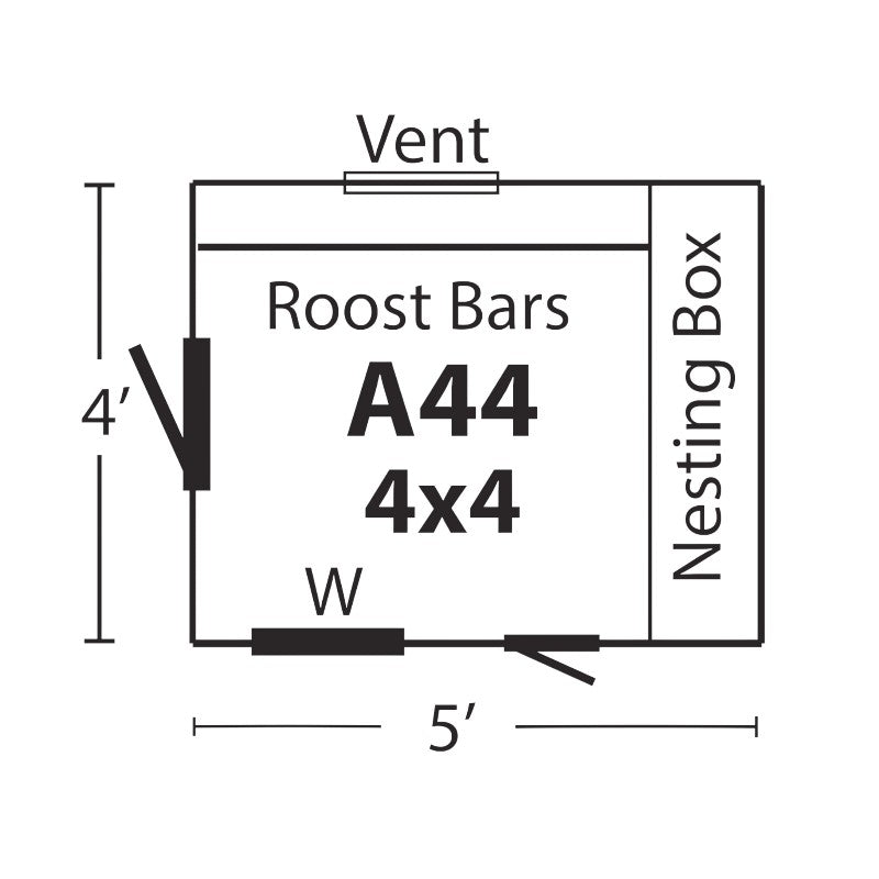 HenHouse Collection A-Frame Chicken Coop A44 dimensions