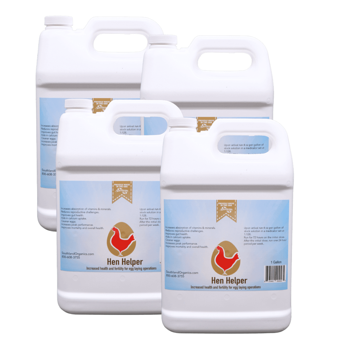 Hen Helper | Probiotics and Electrolytes for Chickens 4x1 Gallon case