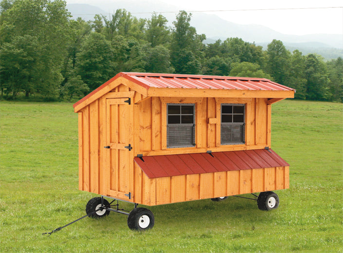 Hen House Collection 4 Wheels w/ Steering Handle