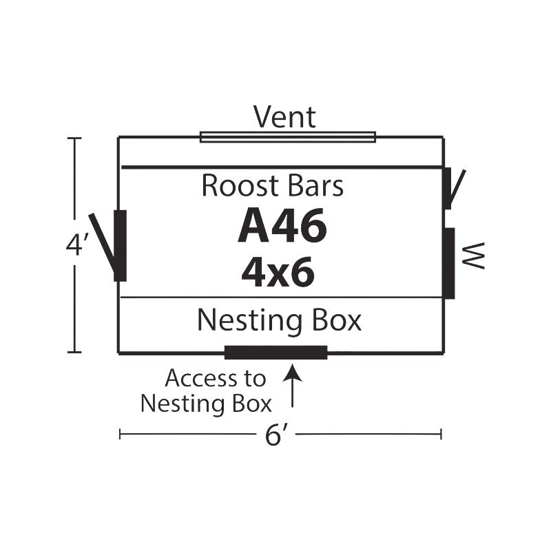 Hen House Collection A-Frame Chicken Coop A46 dimensions