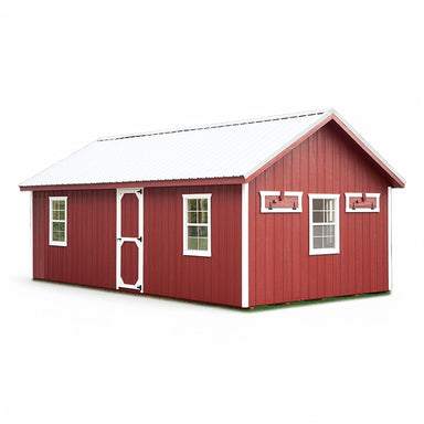 Hen House Collection A-Frame Chicken Coop & Center Feed Room A1224 front