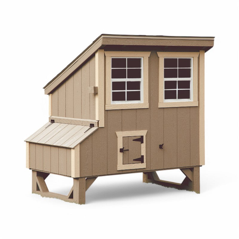 Hen House Collection Lean To Chicken Coop 4 x 5' L45 front LP siding