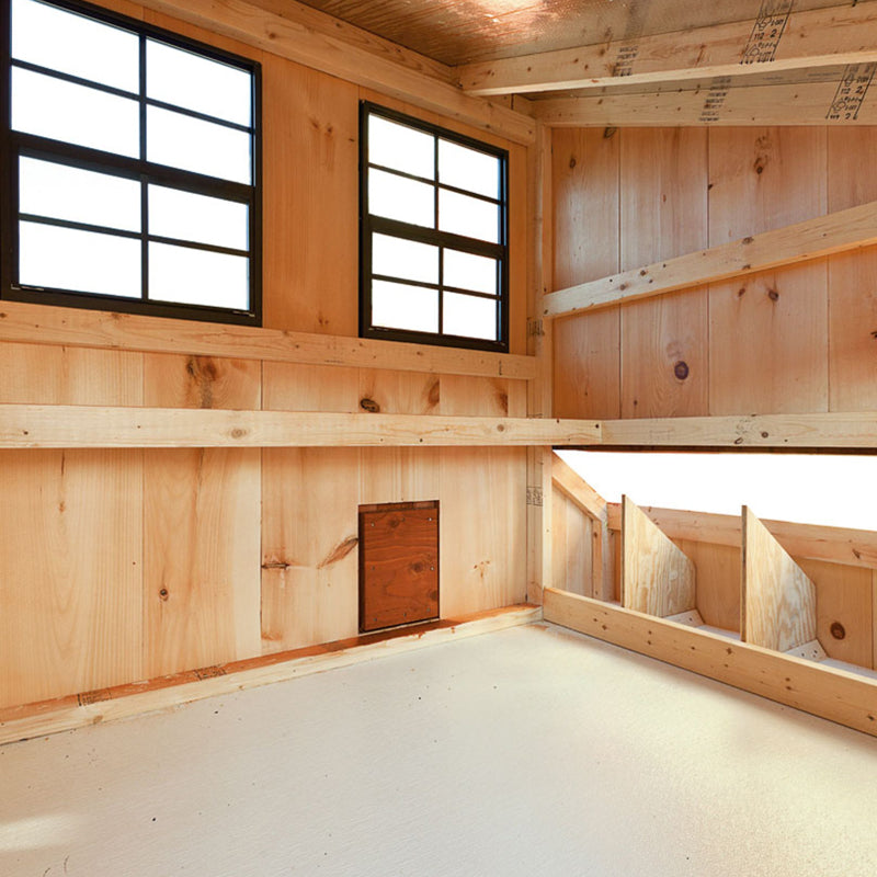 Hen House Collection Lean To Chicken Coop 4 x 5' L45 inside view