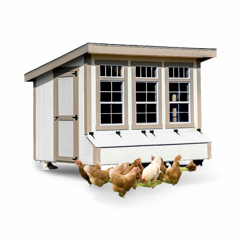 Hen House Collection Lean To Chicken Coop 7 x 10' L710 lp front