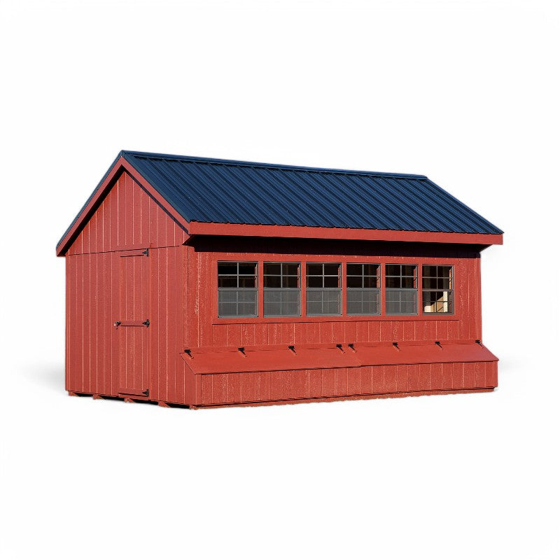 Hen House Collection Quaker Chicken Coop 10 x 16' Q1016 front